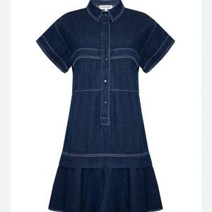 Hunter Bell Denim Short Sleeve Dress